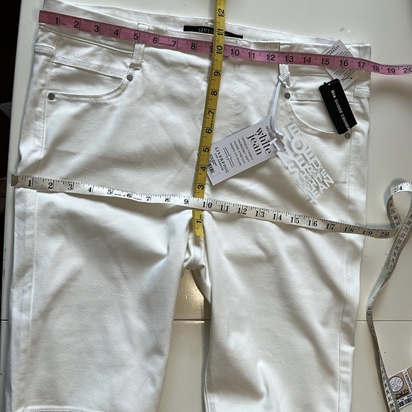 Liverpool The Gia Cruiser Pull On No See Through White Jean Shorts Size 12 - Picture 5 of 10
